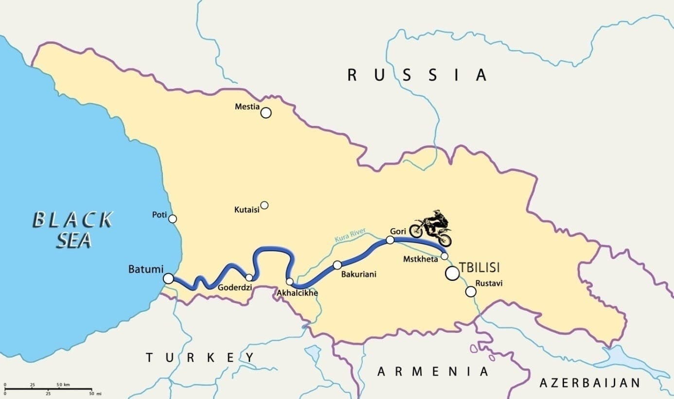 Approximate tour route