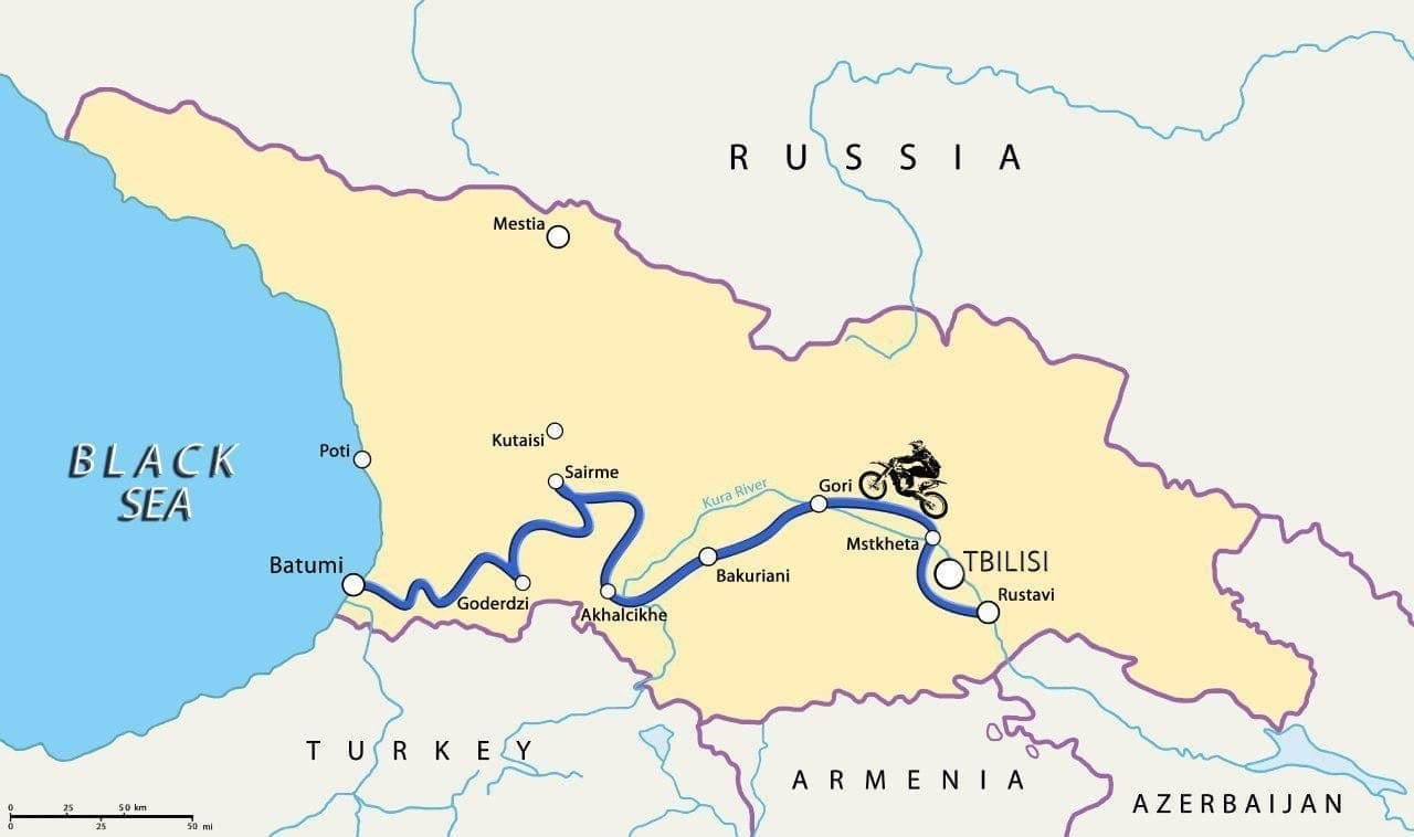 Approximate tour route